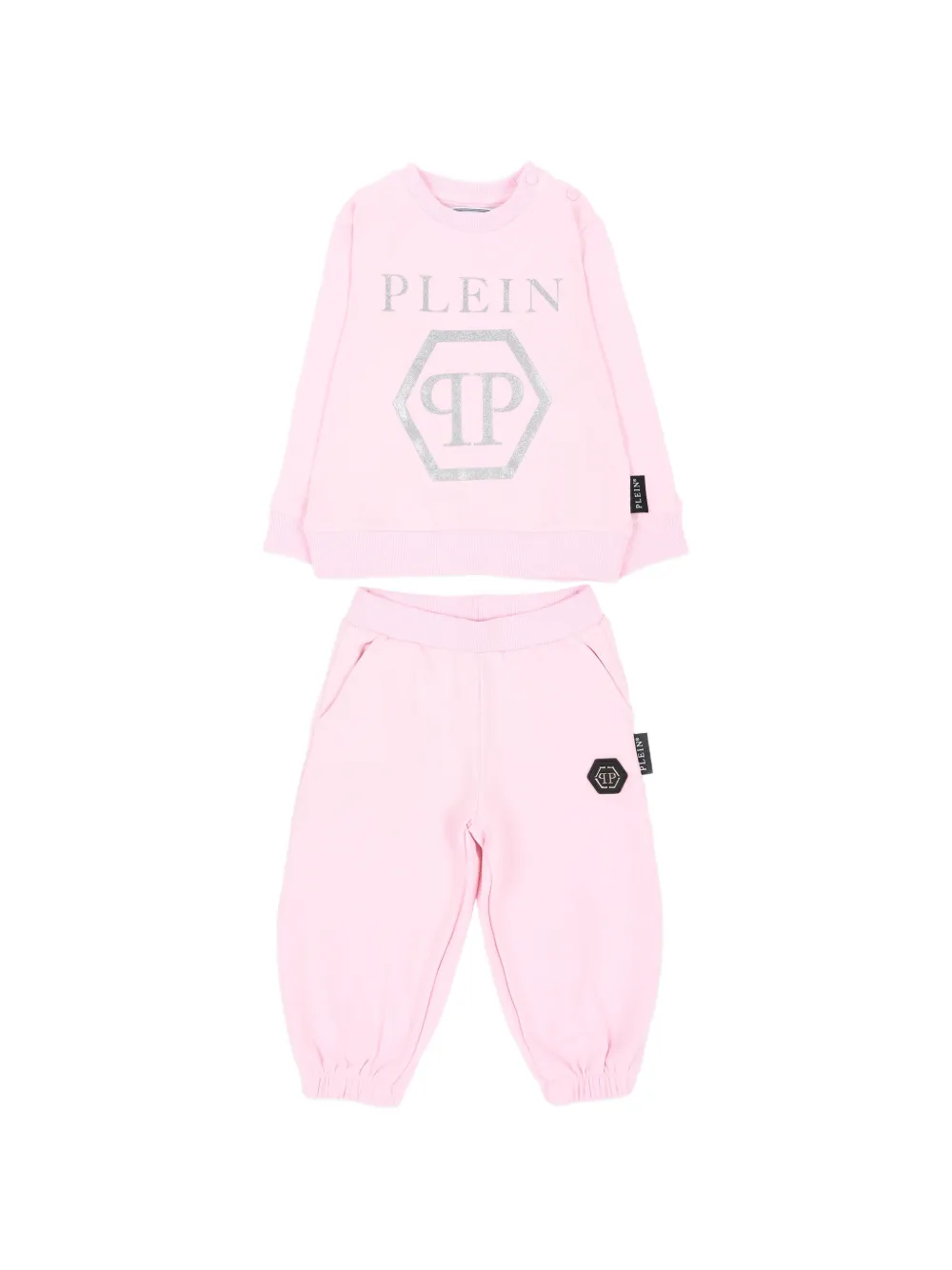 Philipp Plein Junior Trainingspak met logoprint Roze