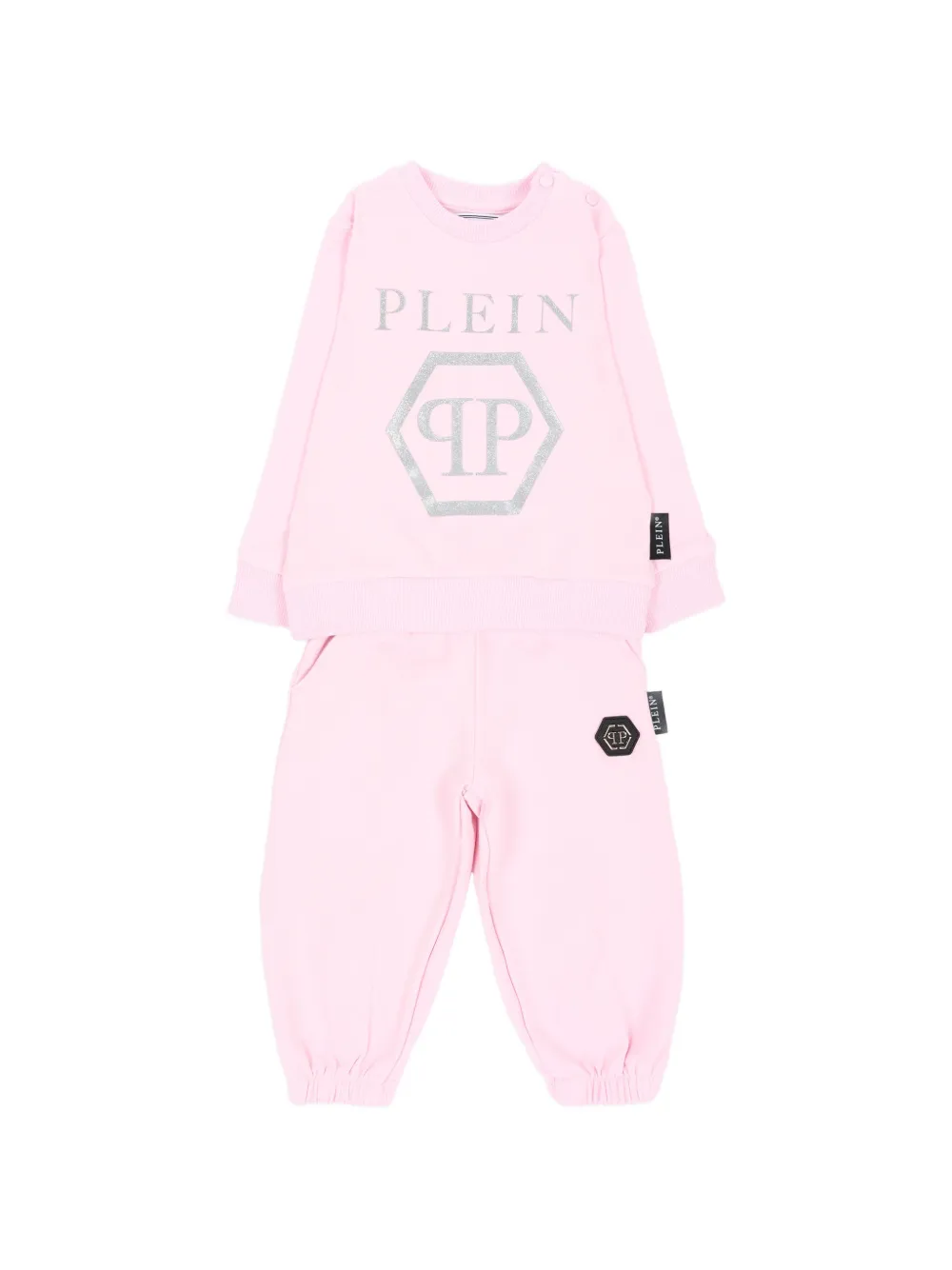 Philipp Plein Junior Jogginganzug mit Logo-Print - Rosa