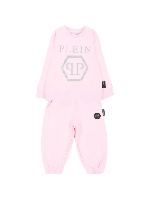 Philipp Plein Junior traje deportivo con logo estampado