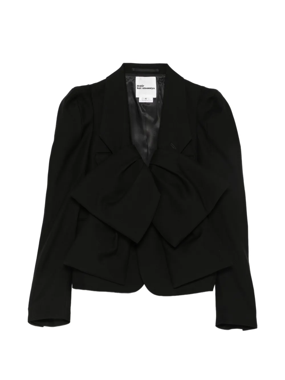 Noir Kei Ninomiya bow-embellished jacket - Nero