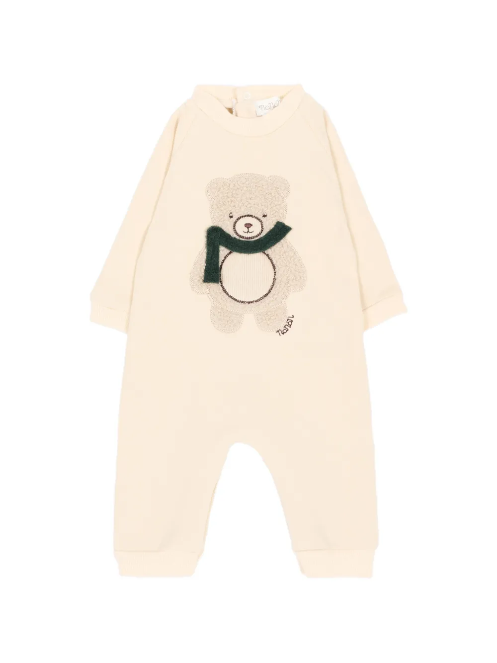 NANAN Strampler mit Teddy-Patch - Nude