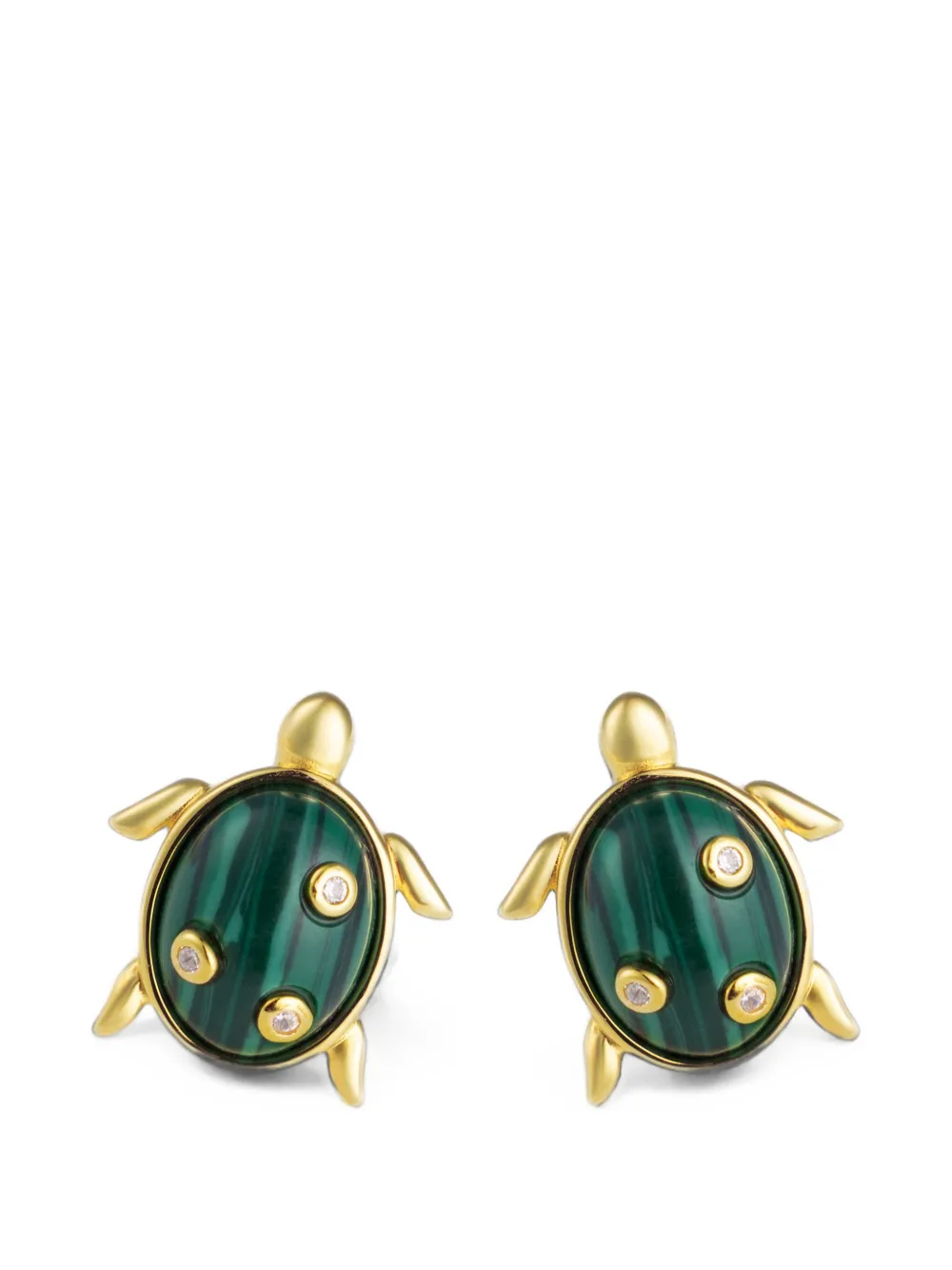 Eshvi malachite turtle earrings