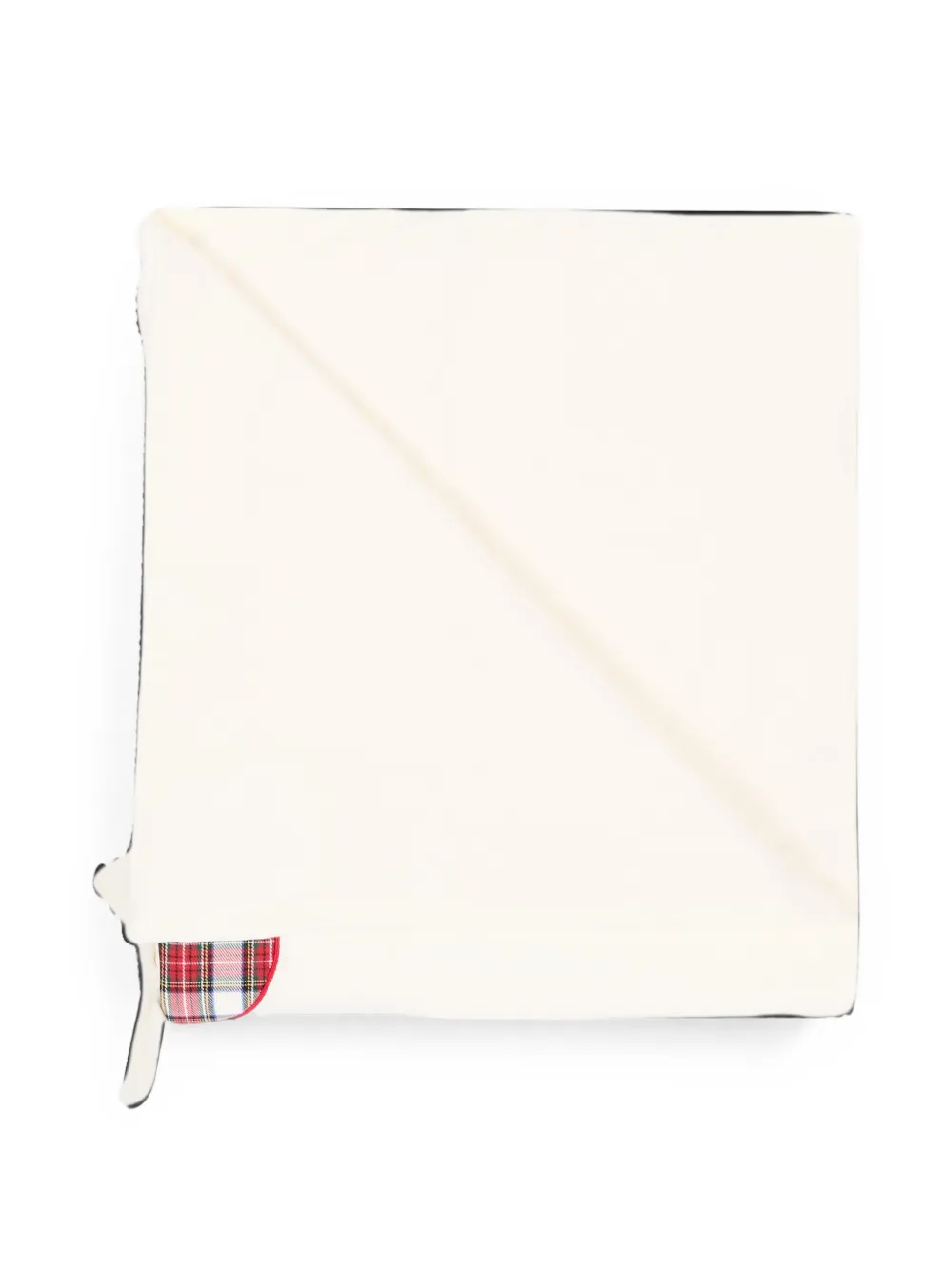 NANAN Deken met geruit patchwork en strik-detail Beige