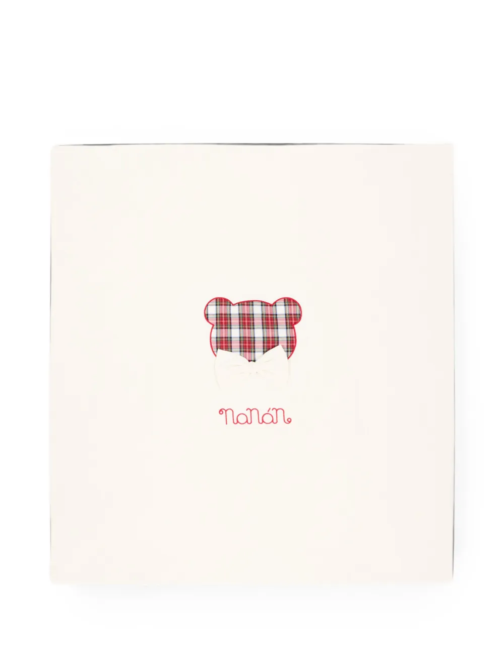NANAN check-patchwork bow-detail blanket - Toni neutri