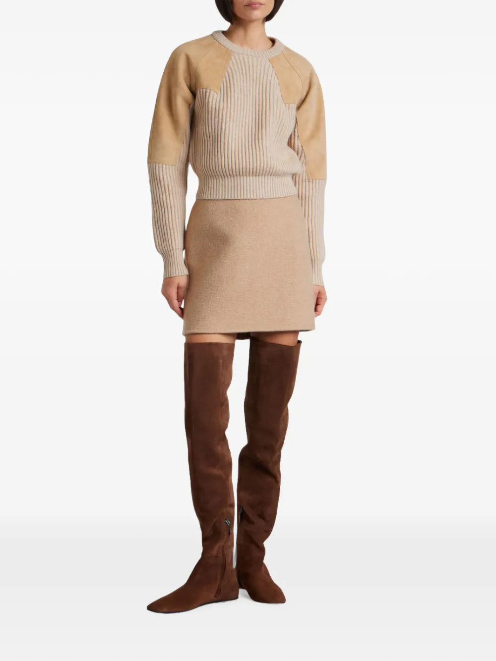 Max Mara Ribgebreide trui Beige