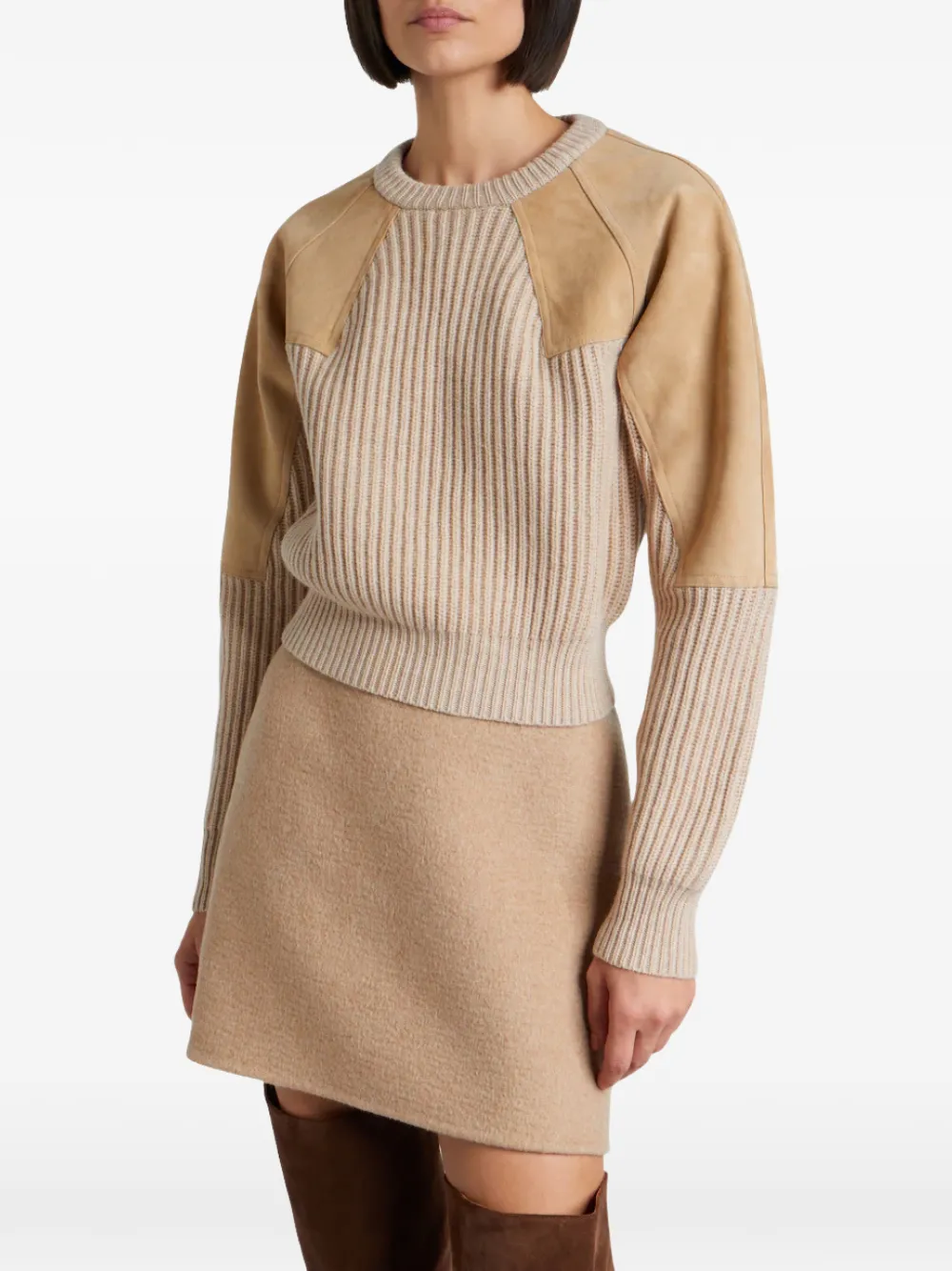 Max Mara Ribgebreide trui Beige