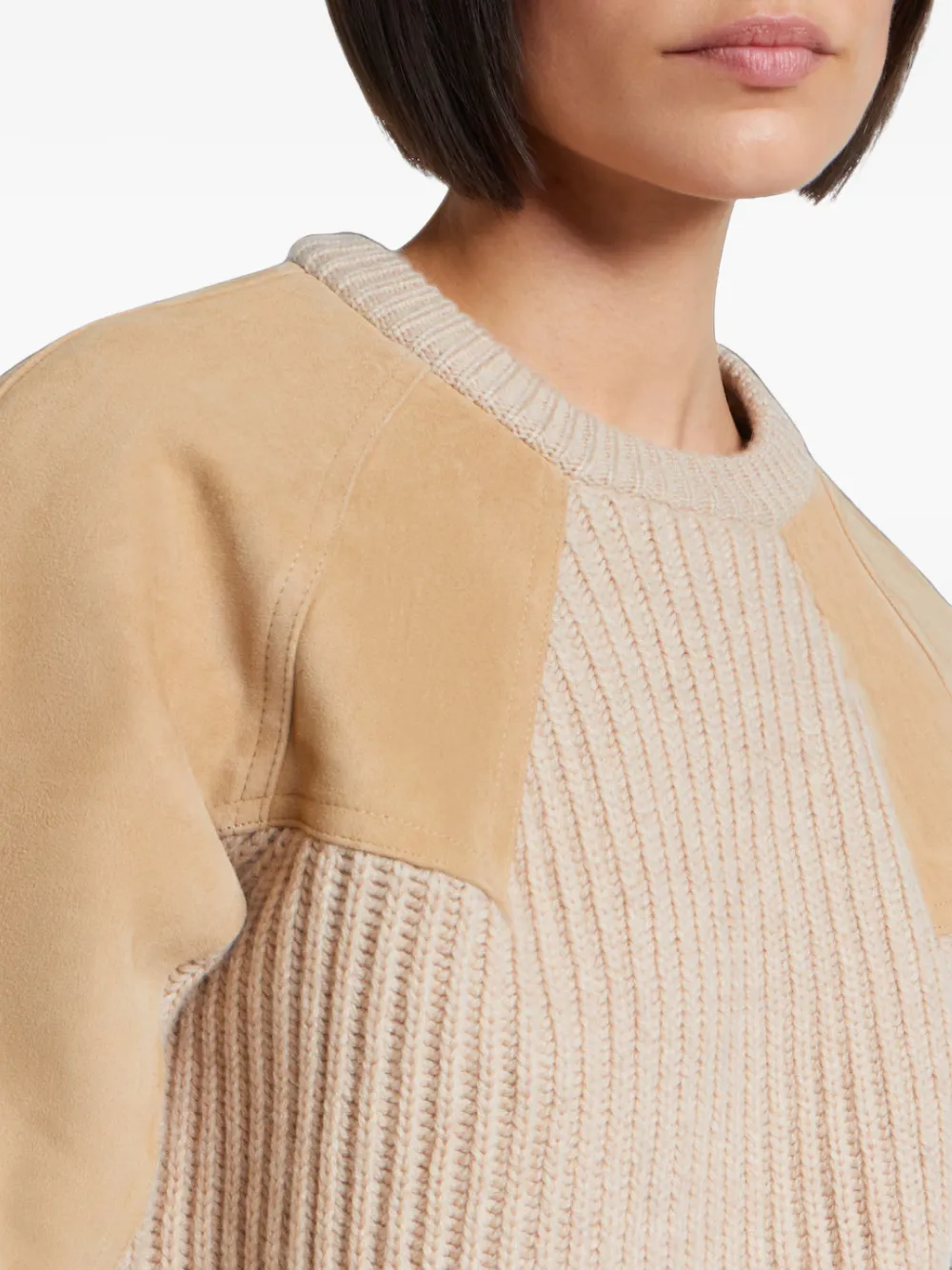 Max Mara Ribgebreide trui Beige