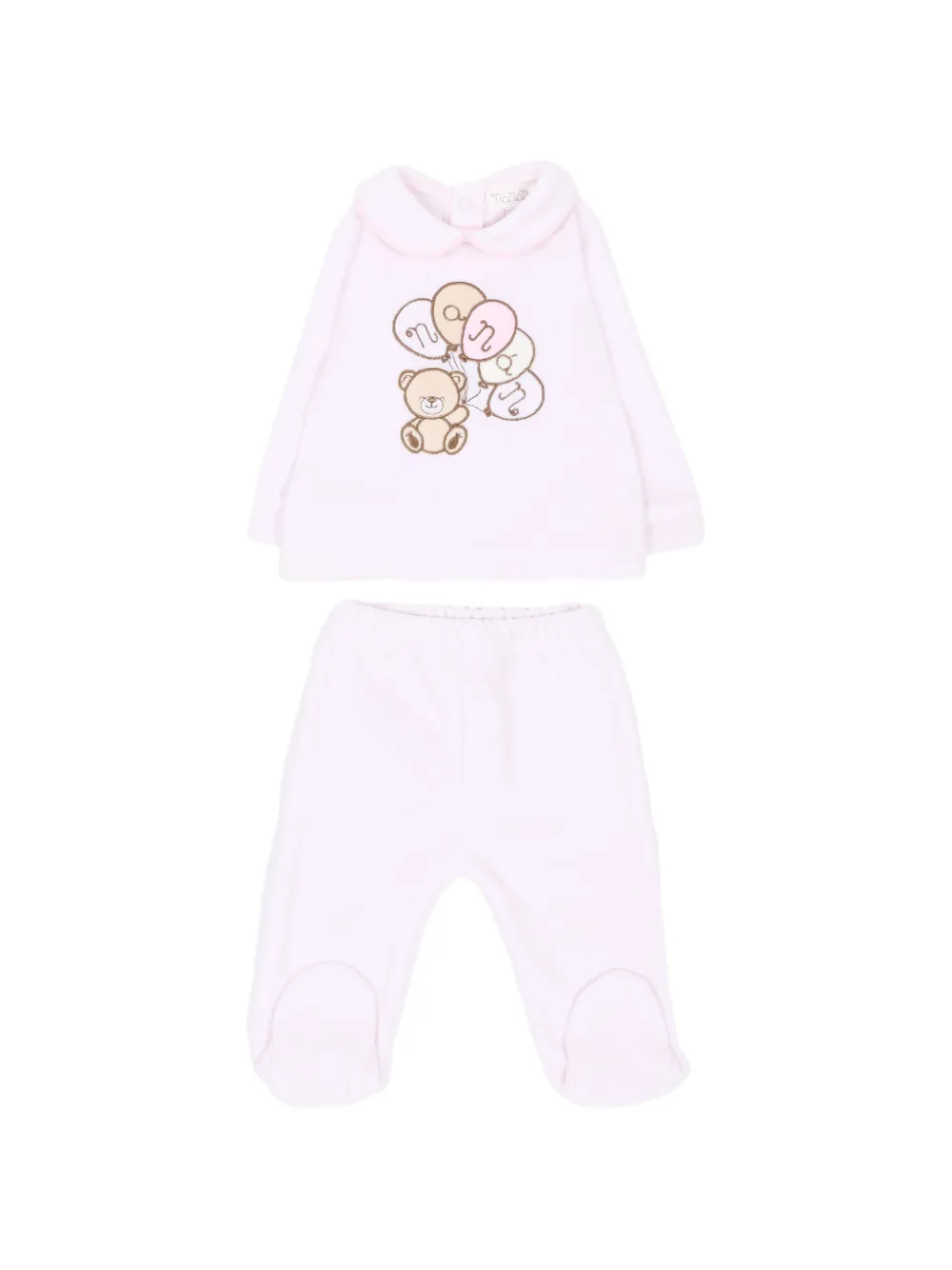 NANAN Pyjama met geborduurde teddybeer Roze