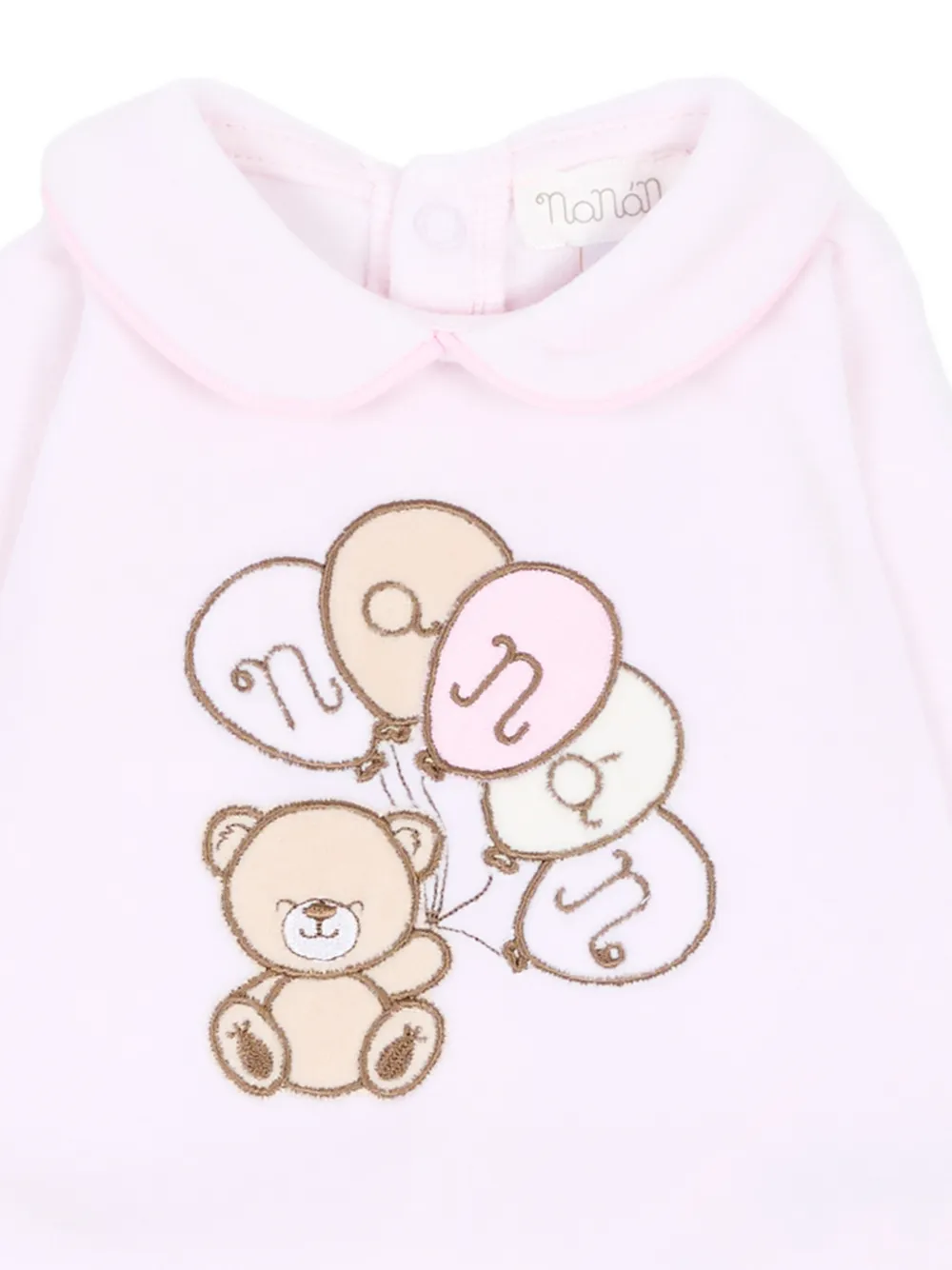 NANAN Pyjama met geborduurde teddybeer Roze