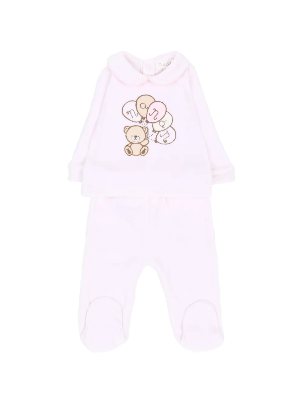 NANAN pyjama à broderies ourson - Rose NANAN pyjama à broderies ourson - Rose