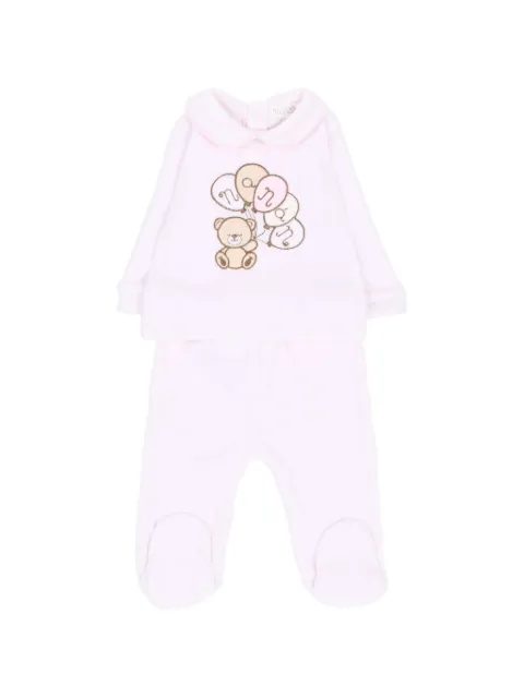 NANAN teddy-bear-embroidered pajamas