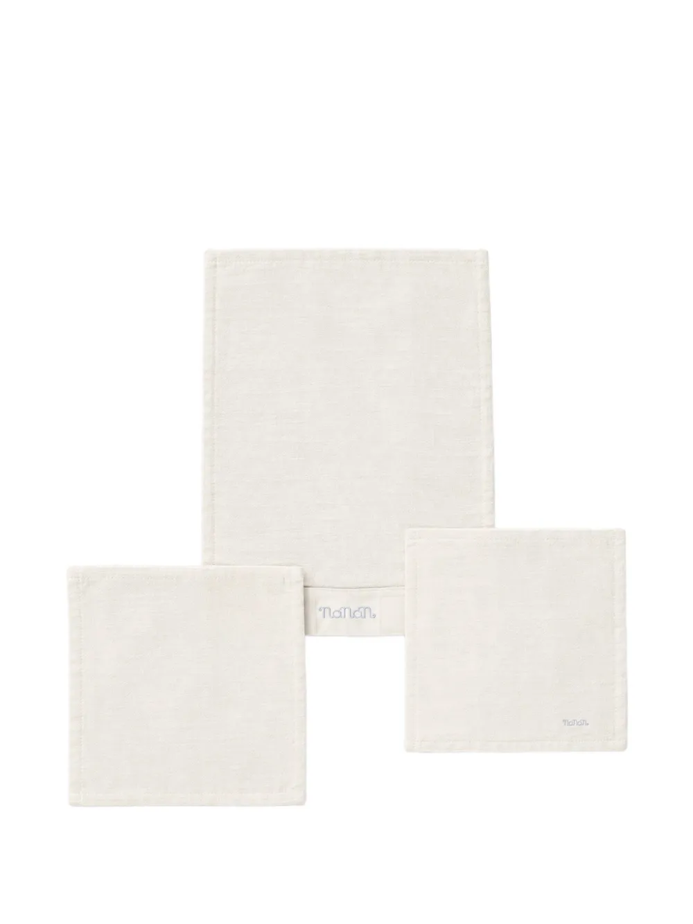 NANAN logo-embroidered bed sheets - Toni neutri