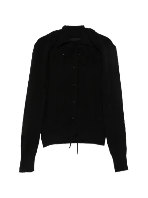 ALAINPAUL pointelle-knit button-up cardigan