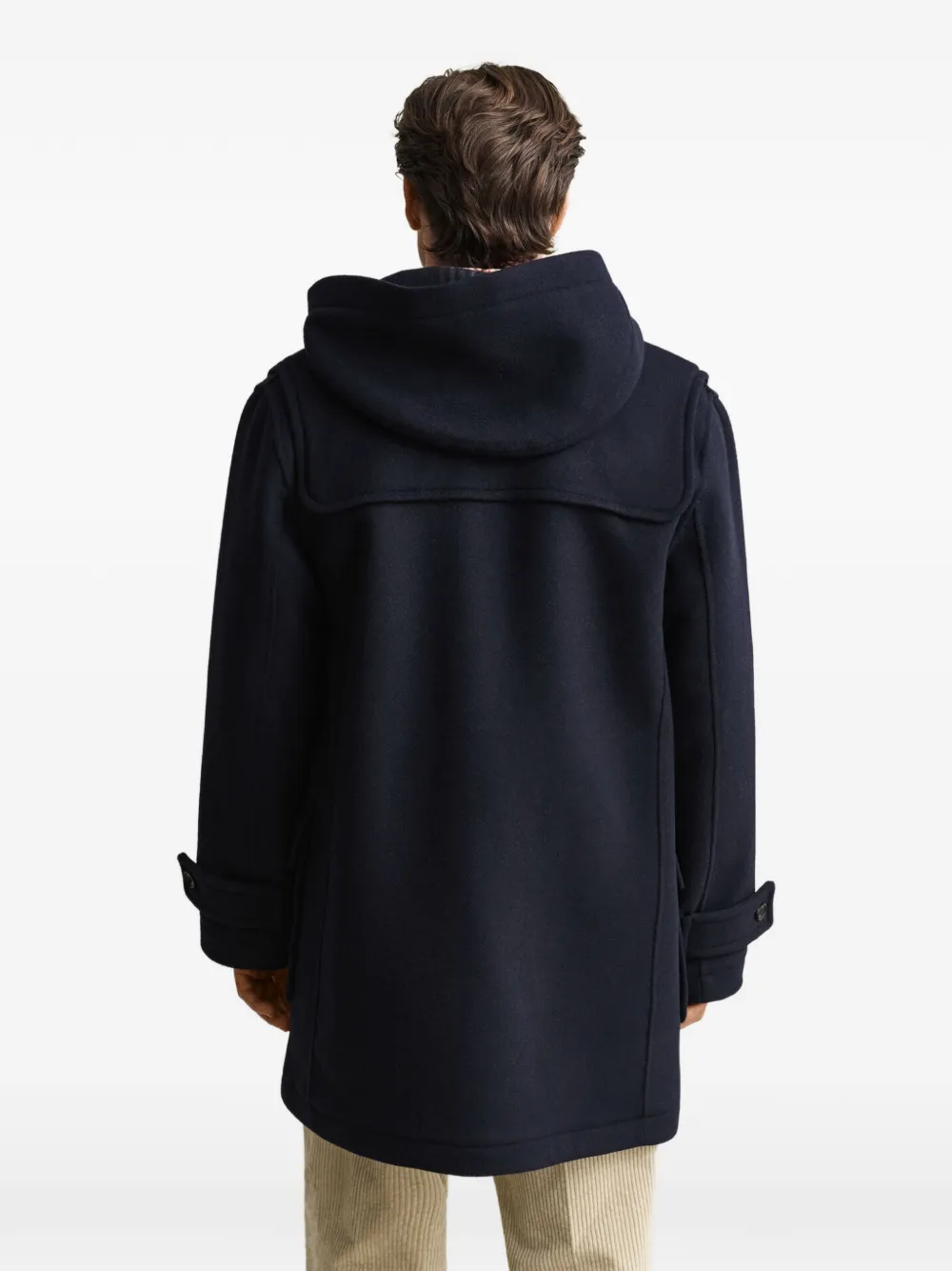 Gant Duffeljas met capuchon en houtje-touwtjesluiting Blauw