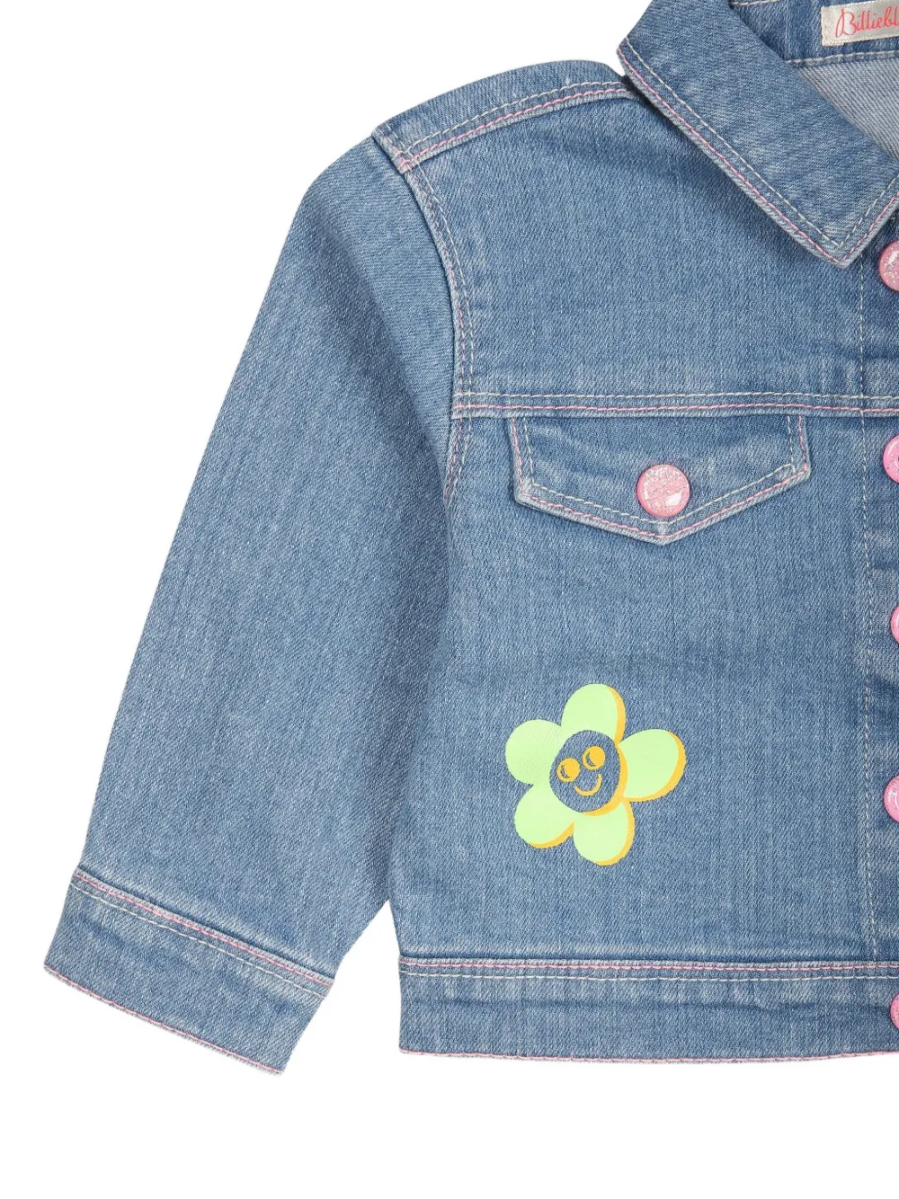 Billieblush Spijkerjack met print Blauw