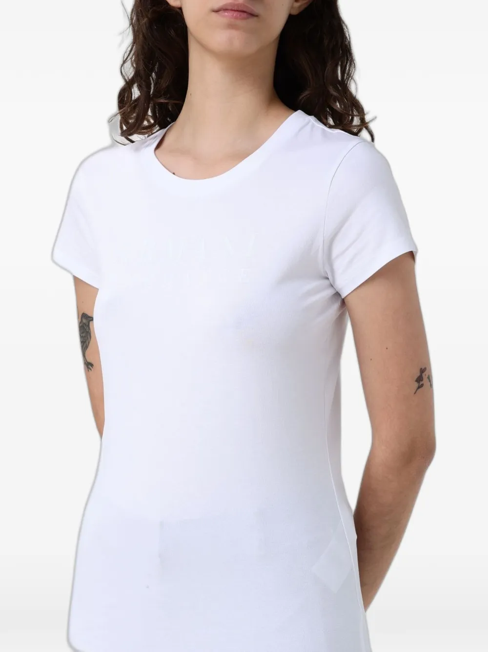 Armani Exchange T-shirt met logoprint Wit
