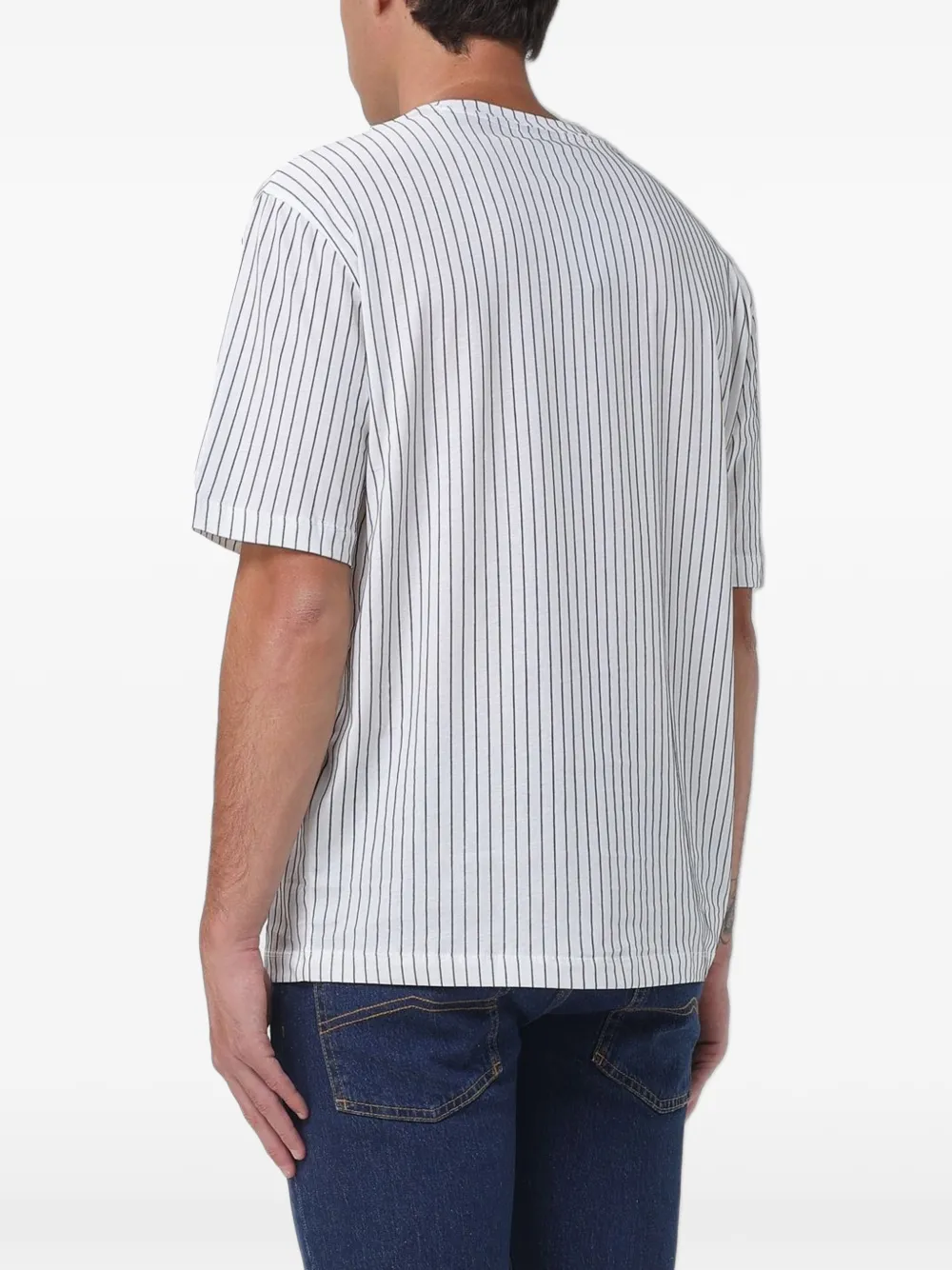 Armani Exchange Gestreept T-shirt Wit