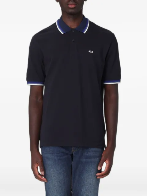 Armani Exchange playera tipo polo con logo bordado