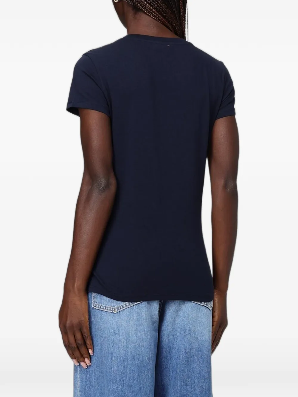 Armani Exchange T-shirt met pailletten Blauw