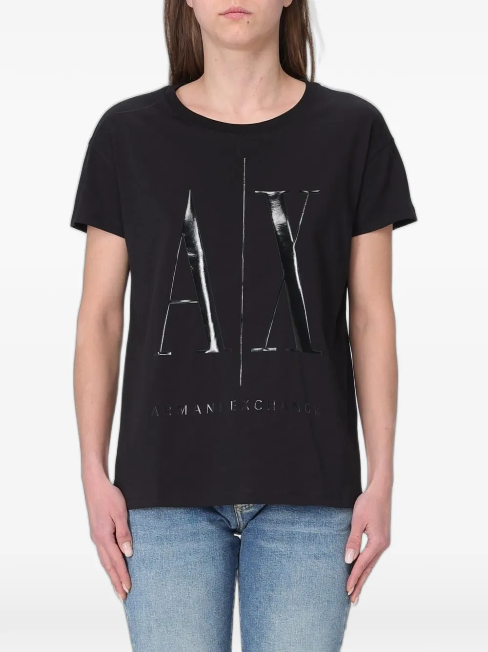 Armani Exchange crew-neck cotton T-shirt - Nero