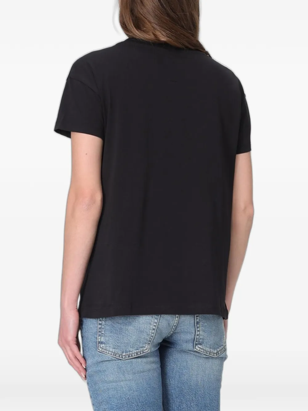 Armani Exchange Katoenen T-shirt met ronde hals Zwart