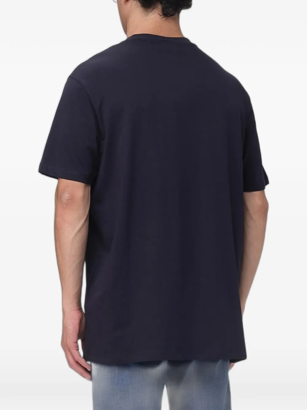 Armani Exchange T-shirt met logoprint met ronde hals Blauw