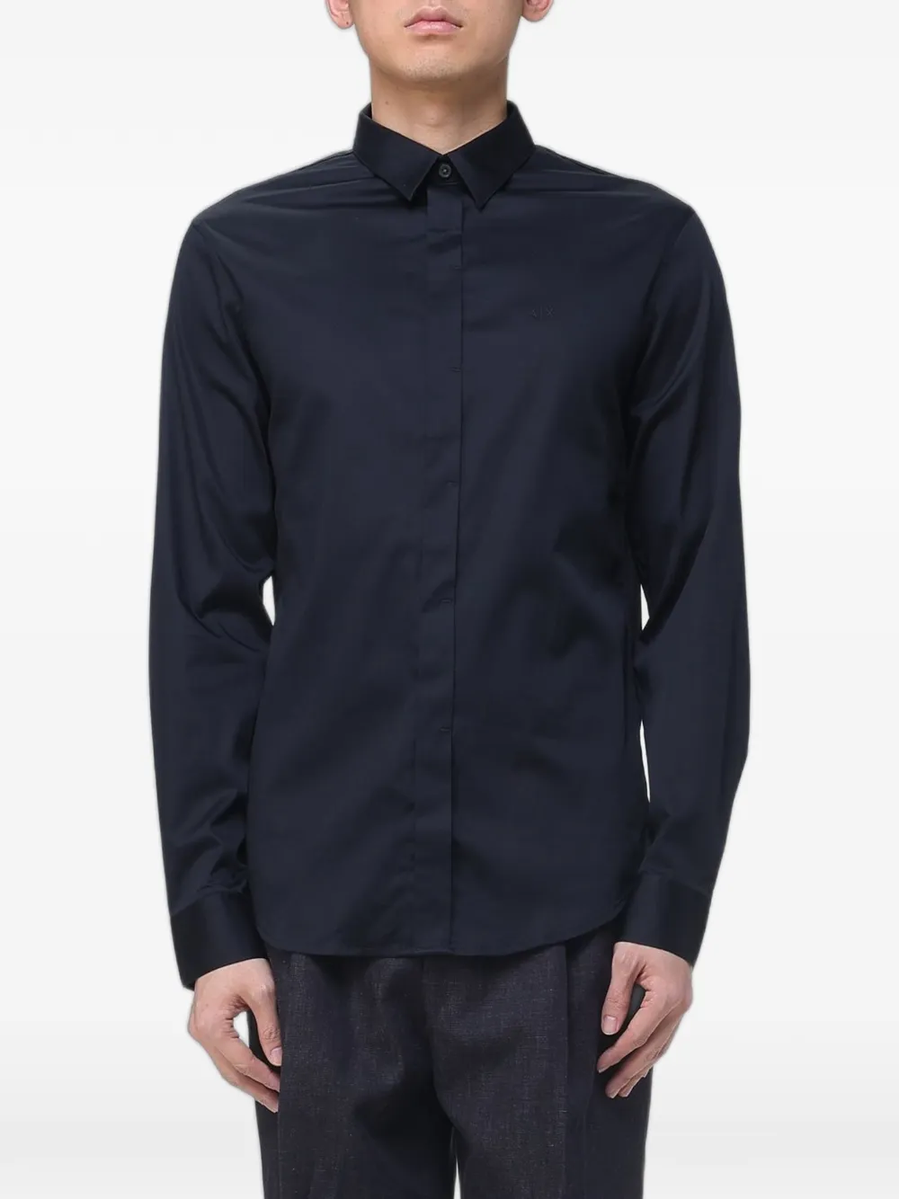 Armani Exchange logo-embroidered shirt