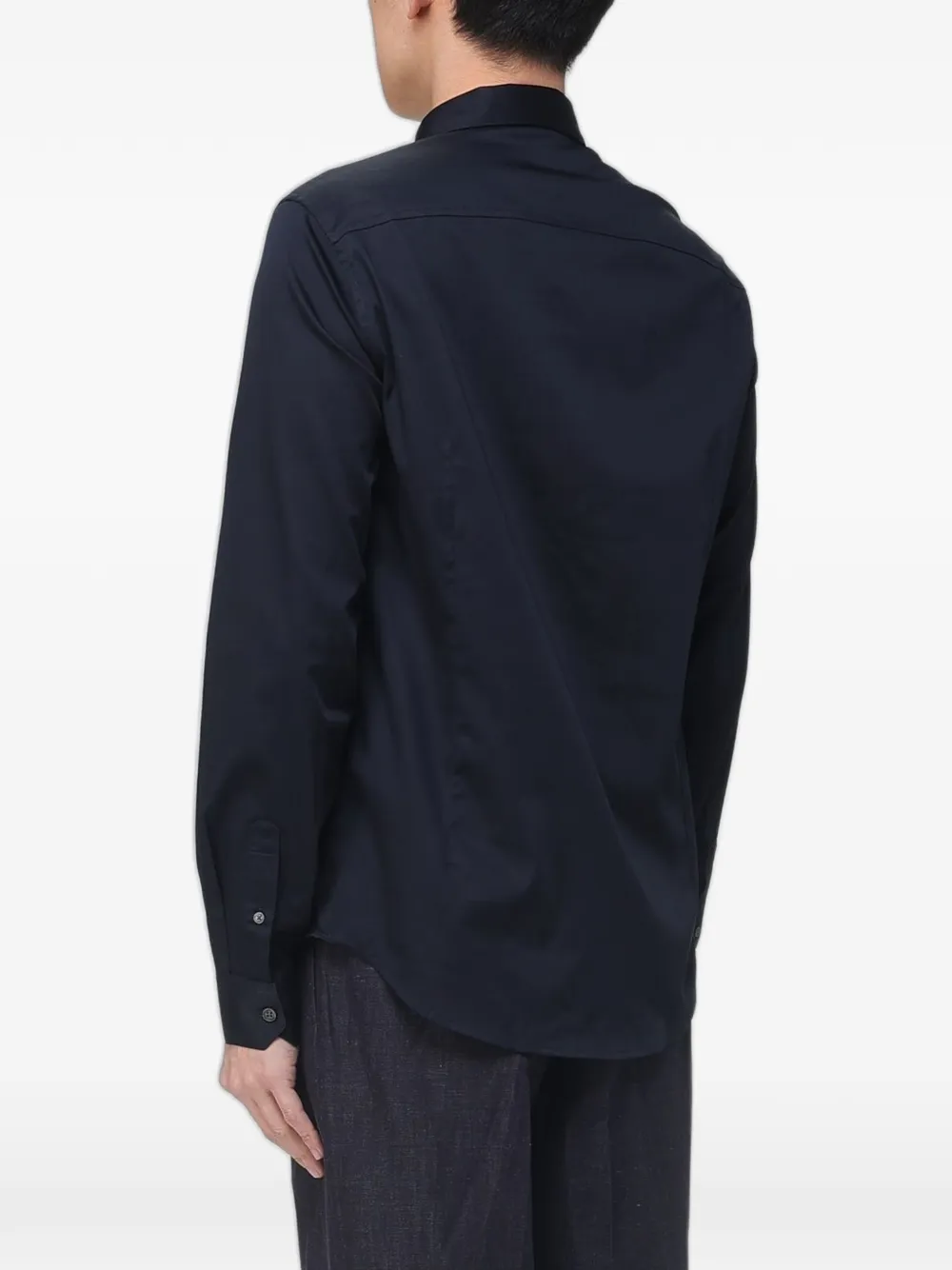 Armani Exchange Overhemd met geborduurd logo Zwart