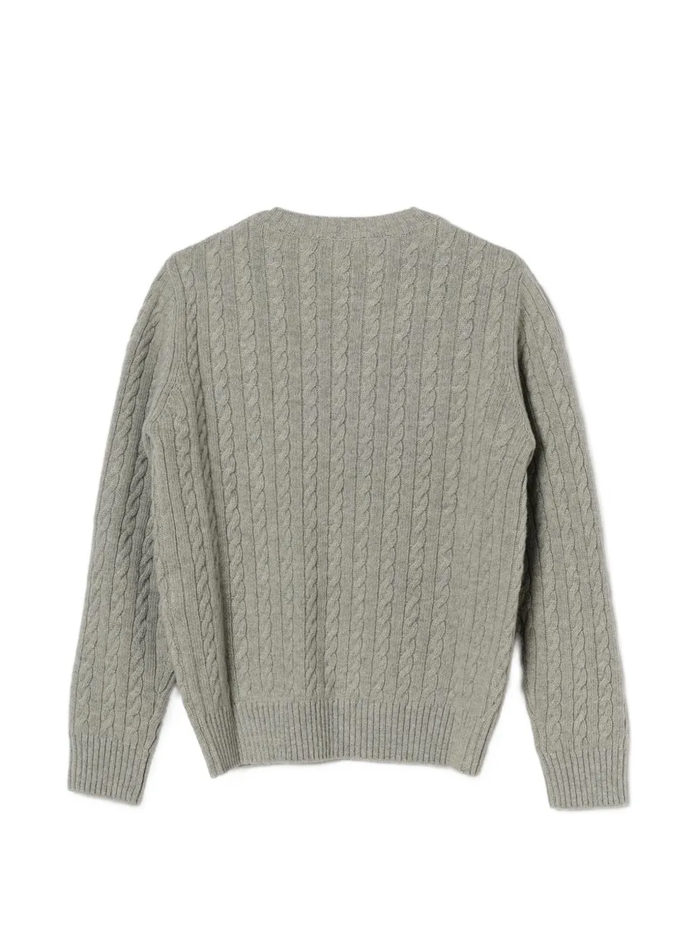 Il Gufo Wollen kabelgebreide sweater Grijs