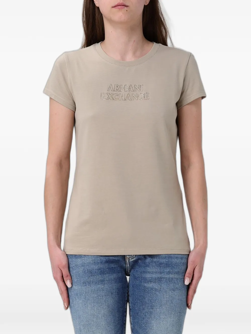 Armani Exchange rhinestone-embellished T-shirt
