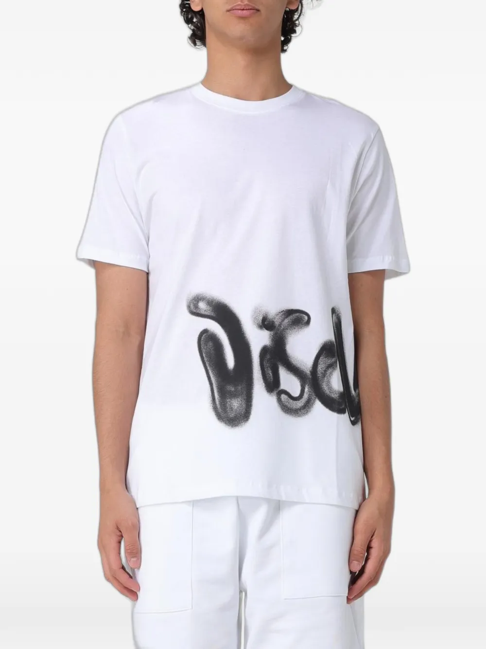 Disclaimer Logo-print T-shirt In White