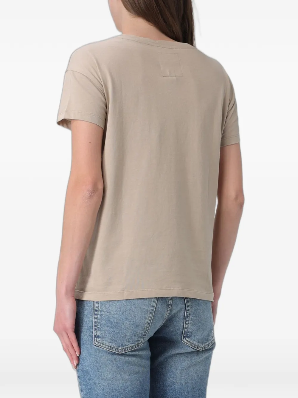 Armani Exchange T-shirt met logoprint Beige
