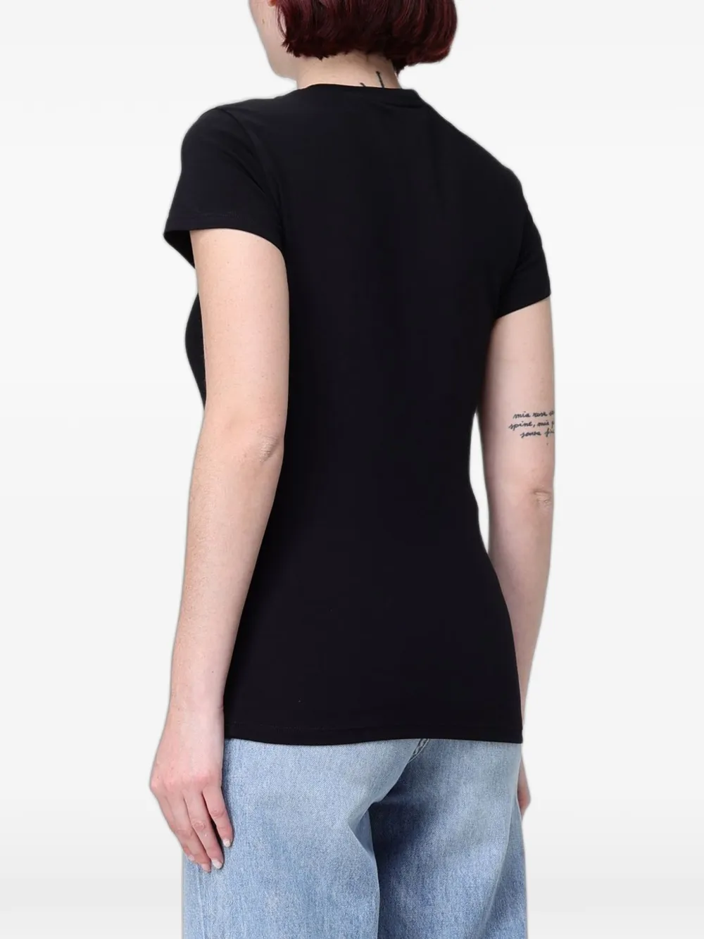 Armani Exchange T-shirt met ronde hals Zwart