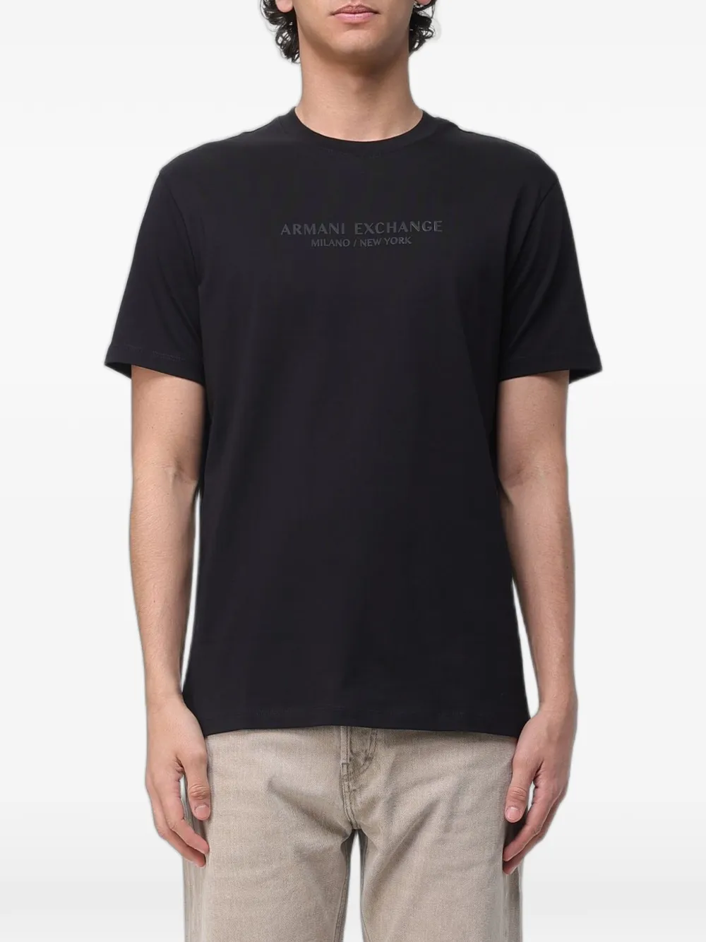 Armani Exchange logo-print cotton T-shirt