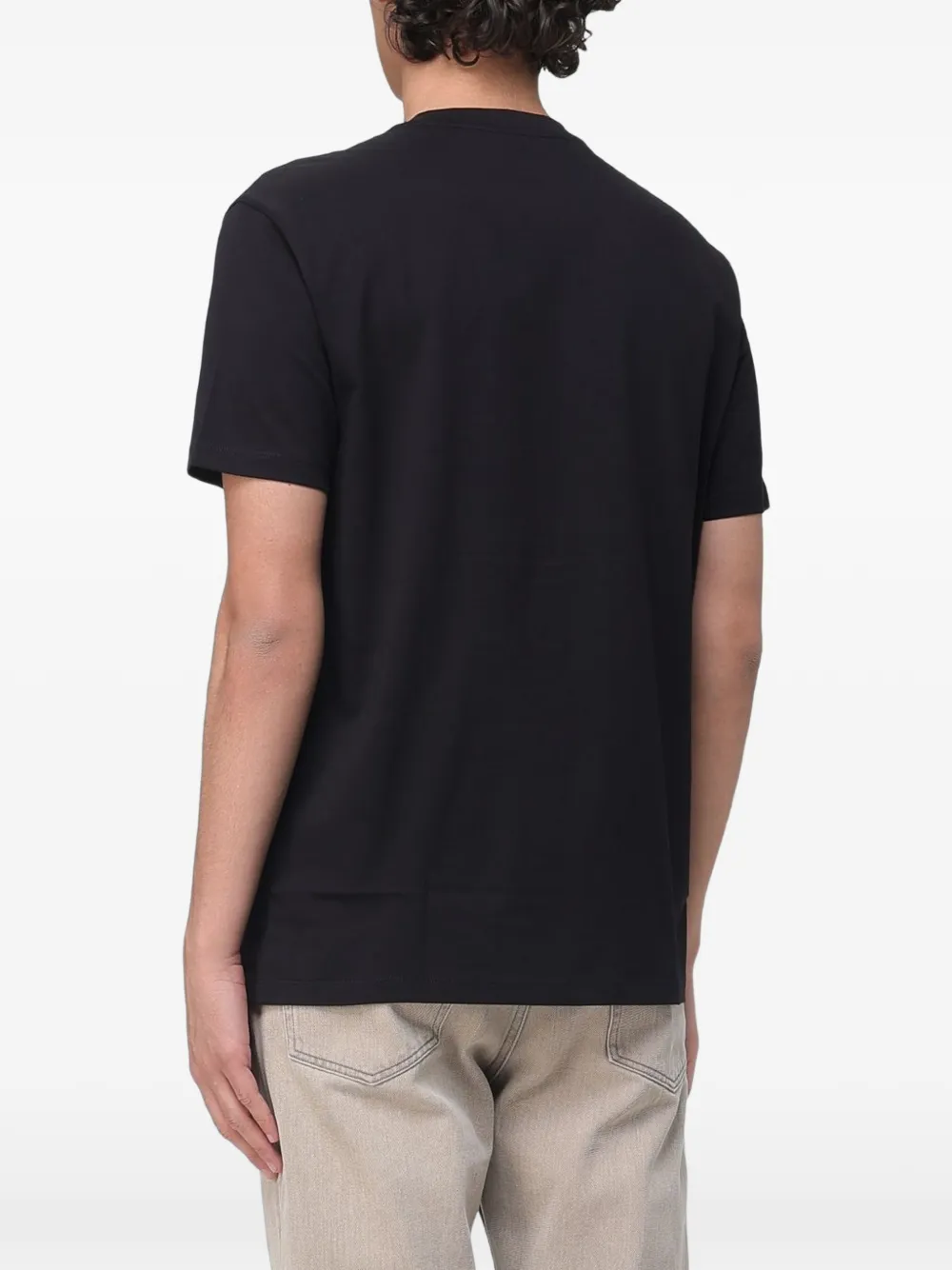 Armani Exchange Katoenen T-shirt met logoprint Zwart