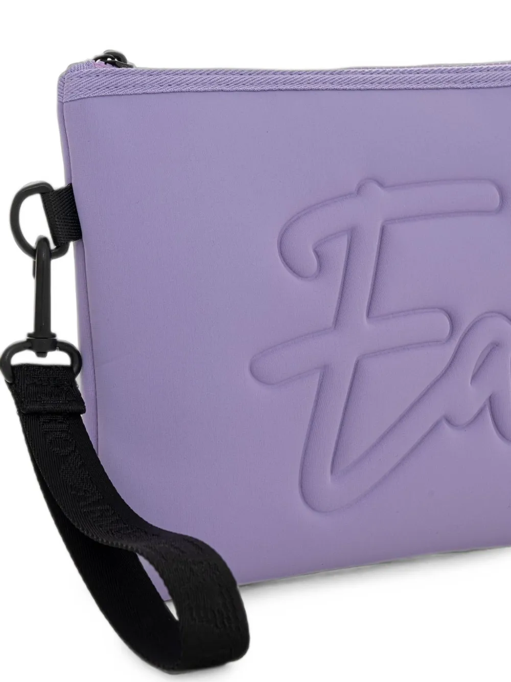Ea7 Emporio Armani Clutch met logo-reliëf Paars