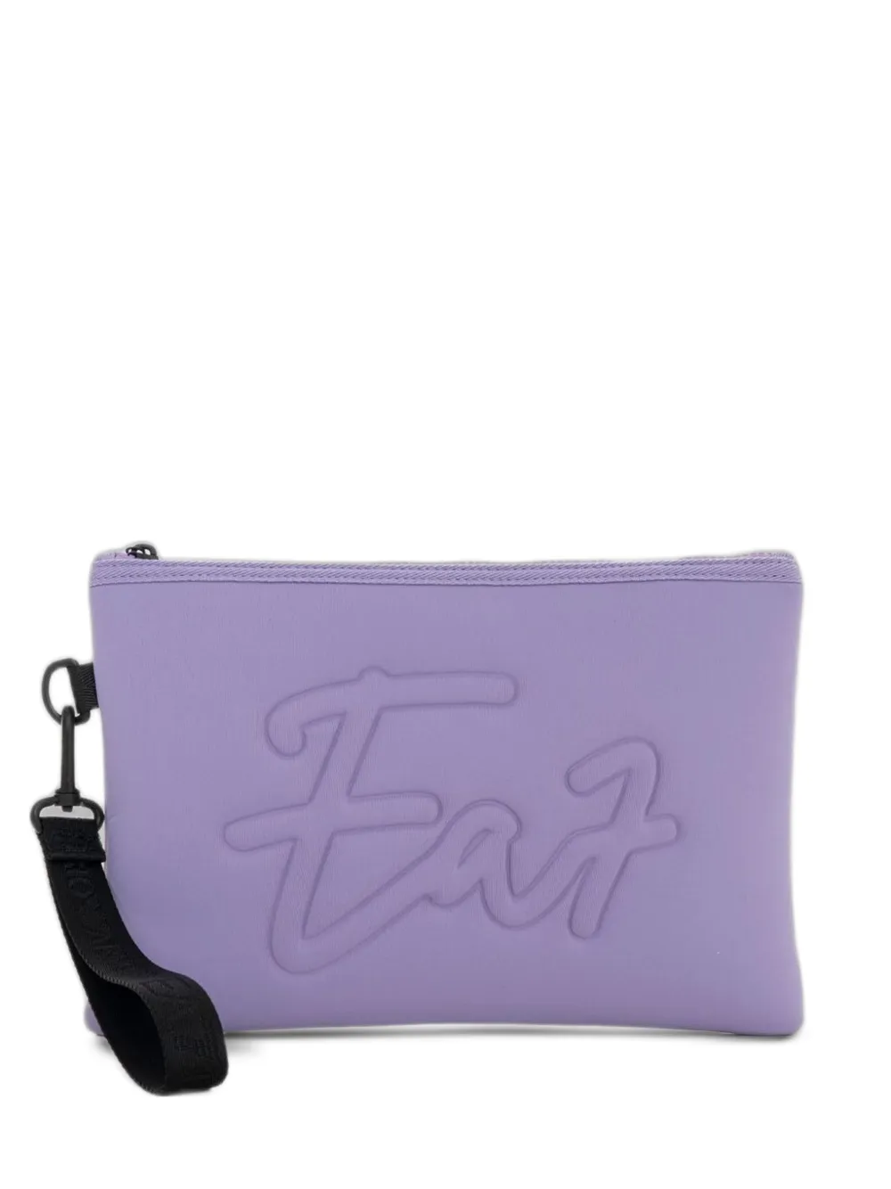 Ea7 Emporio Armani logo-embossed clutch bag - Viola