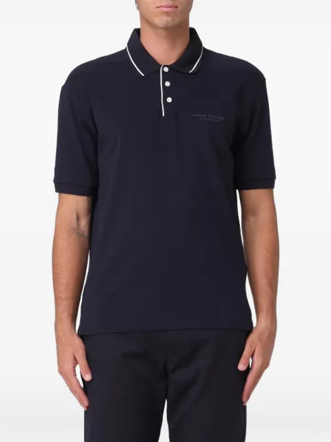 Armani Exchange playera tipo polo de piqué con logo estampado