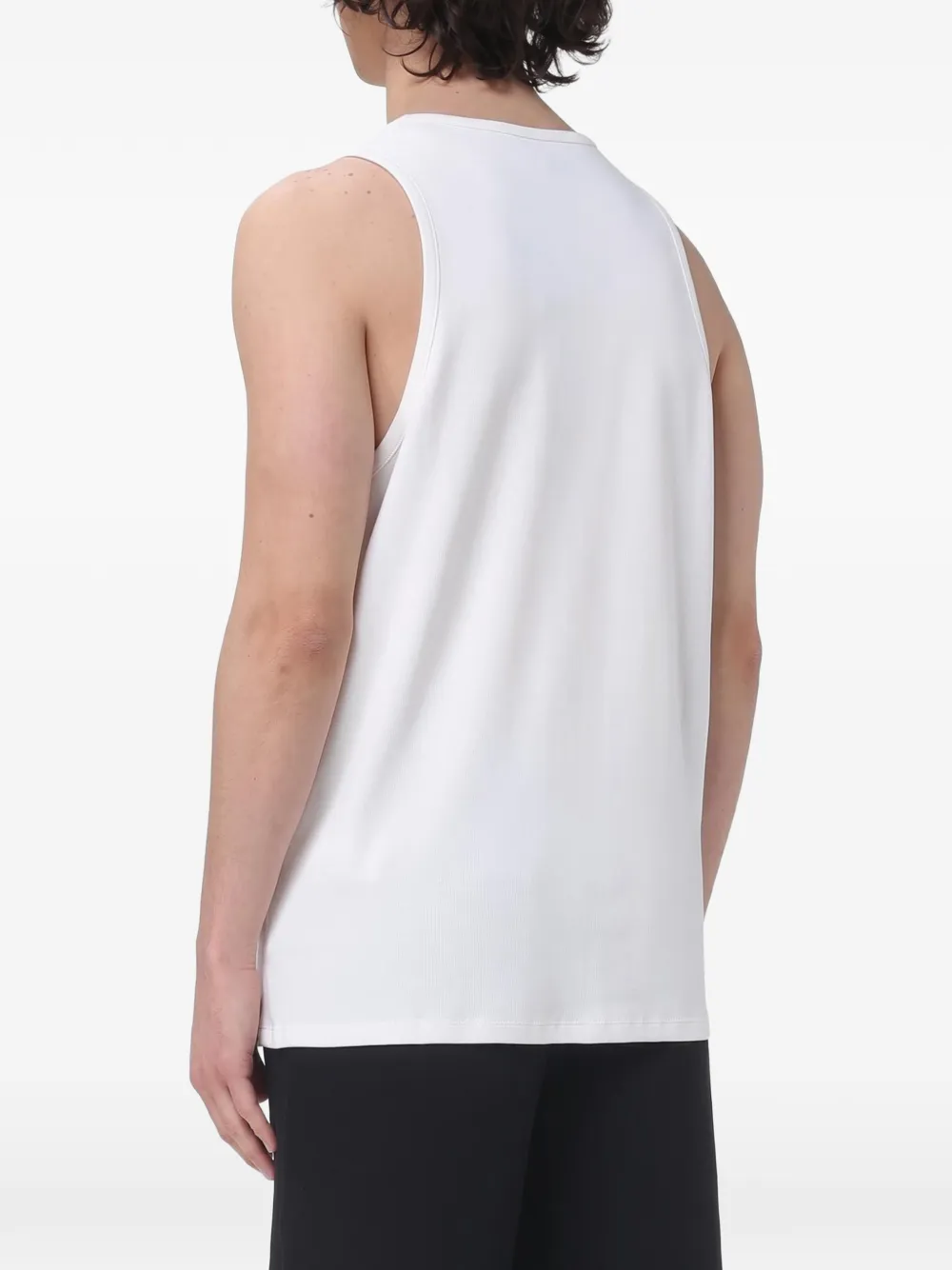 Armani Exchange Jersey top met geborduurd logo Wit
