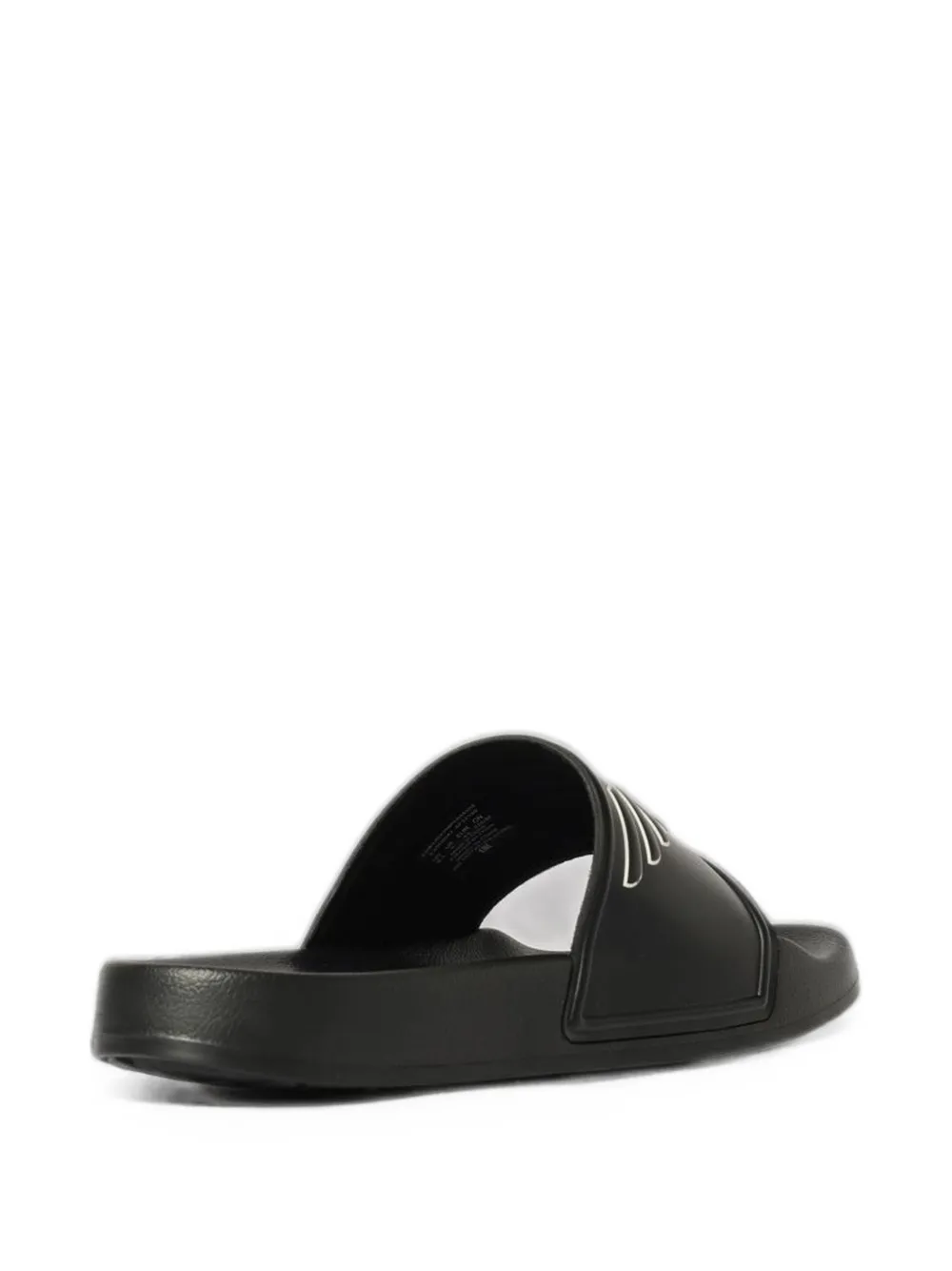 Emporio Armani logo-embossed slides Zwart