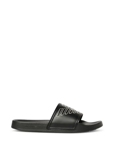Emporio Armani logo-embossed slides
