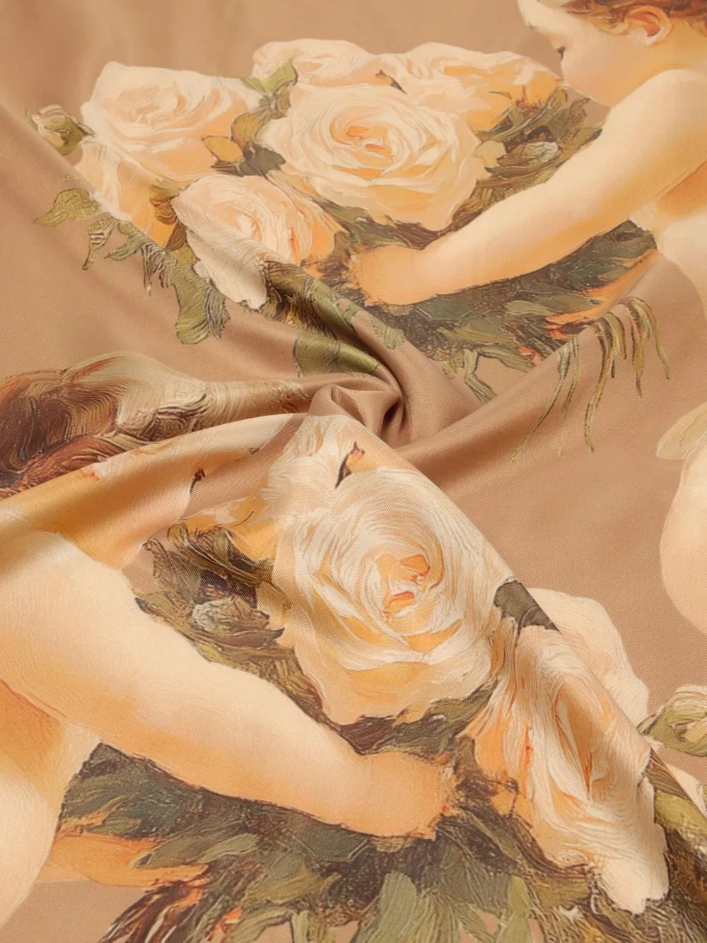 Fiorucci Bouquet Angels graphic-print scarf Bruin