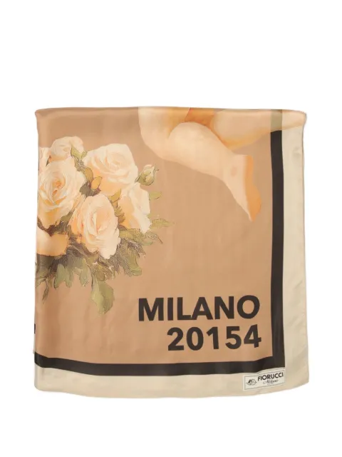 Fiorucci Bouquet Angels graphic-print scarf