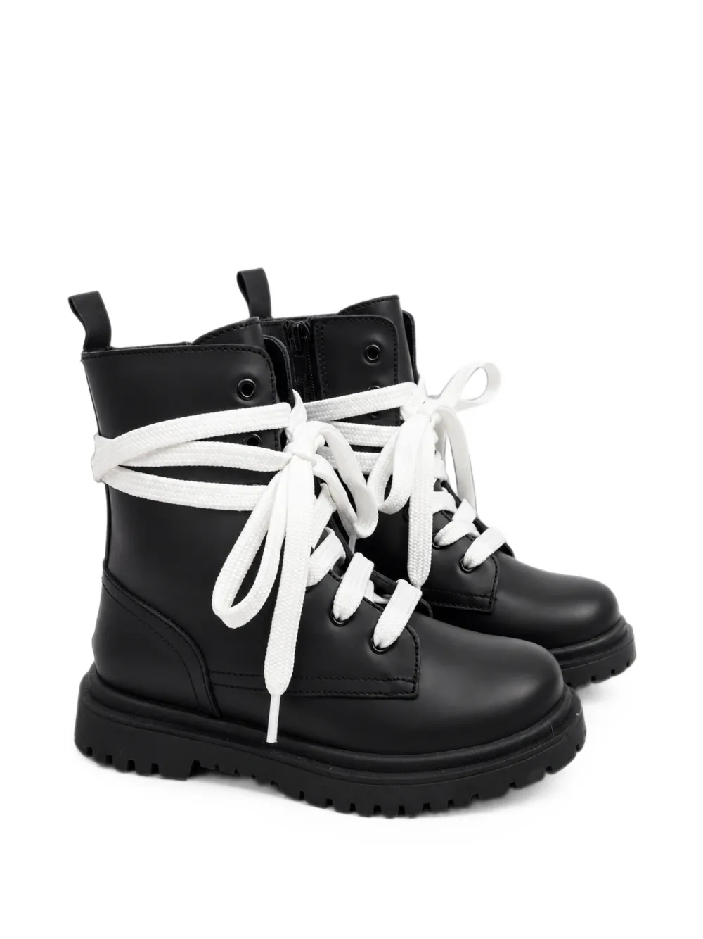 Douuod Kids Knöchelhohe Schnürstiefel - Schwarz