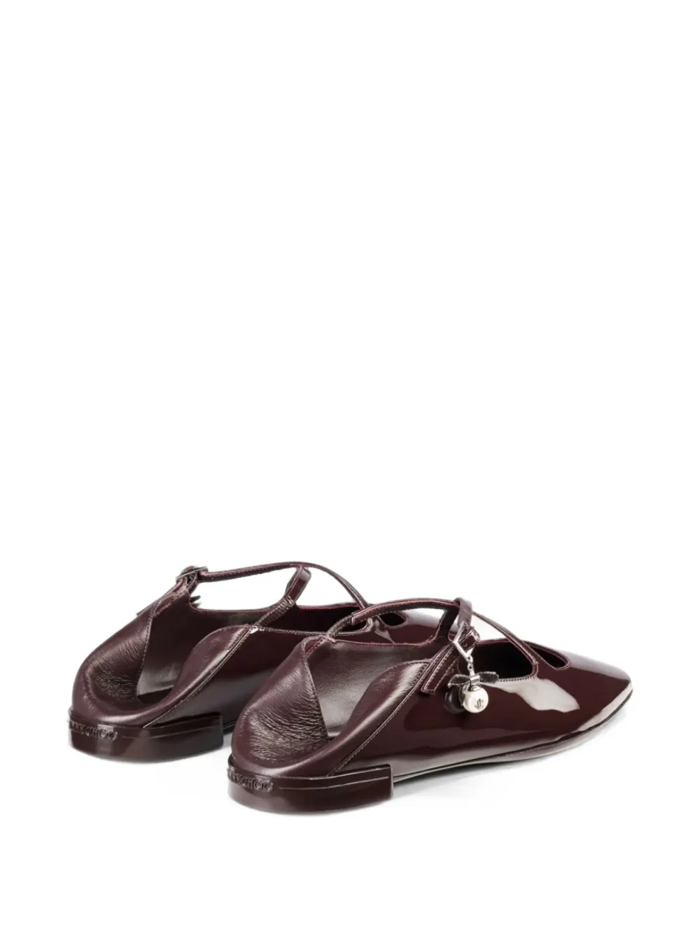 Jimmy Choo Eleri crossover-strap flat pumps Bruin