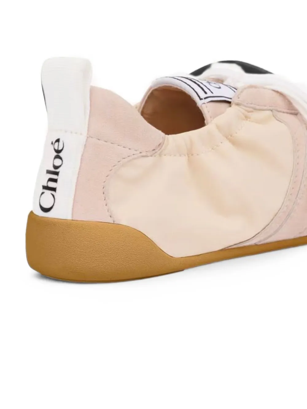 Chloé Kick suede-panelled sneakers Beige