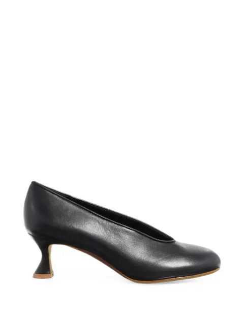 Moschino Scarpa round-toe leather pumps