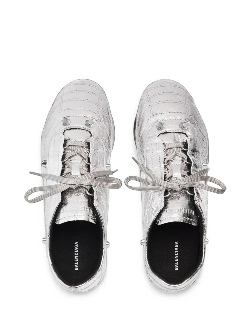 Balenciaga City Arena leather sneakers Zilver