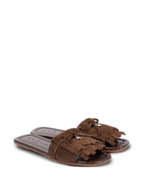 Hogan fringe-detail suede sandals