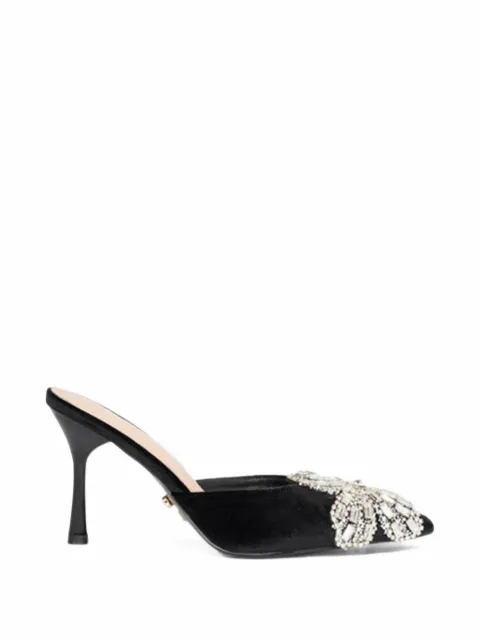 TWENTY FOURHAITCH Melor crystal-embellished velvet mules